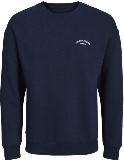 Jack & Jones College Logo Sweatshirt Navy - Sviitrid ja dressipluusid - Meeste suured kapuutsiga jakid suurustes 2XL – 14XL