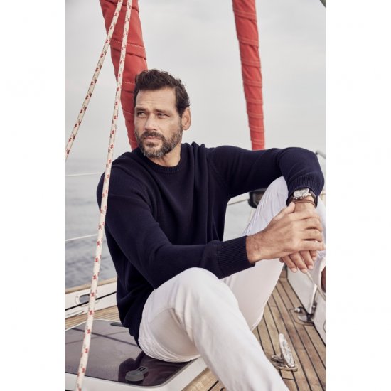 JP1880 Pullover Sweater Dark Navy TALL - MEESTERIIDED MT-6XLT - Pikad meeste riided