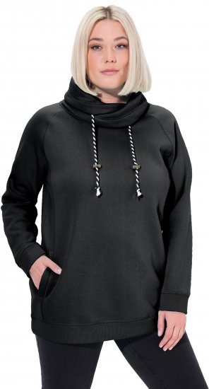 Ulla Popken Drawstring Collar Long Sleeve Sweatshirt Black - Sviitrid ja dressipluusid - 