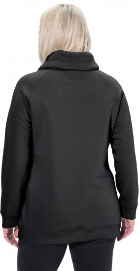 Ulla Popken Drawstring Collar Long Sleeve Sweatshirt Black - Sviitrid ja dressipluusid - 
