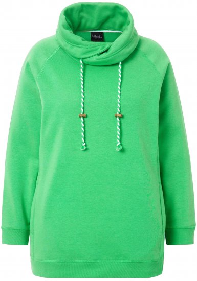Ulla Popken Drawstring Collar Long Sleeve Sweatshirt Mint Green - Sviitrid ja dressipluusid - 
