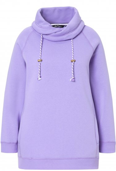 Ulla Popken Drawstring Collar Long Sleeve Sweatshirt Pale Lilac - Sviitrid ja dressipluusid - 