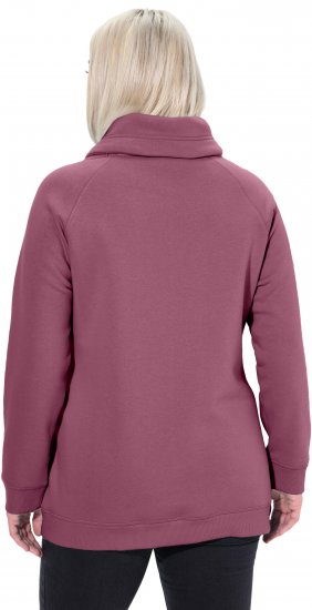 Ulla Popken Drawstring Collar Long Sleeve Sweatshirt Dark Rose - Sviitrid ja dressipluusid - 
