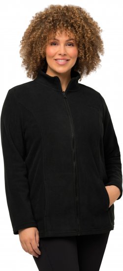Ulla Popken Modular Fleece Zip Front Jacket Black - Sviitrid ja dressipluusid - 
