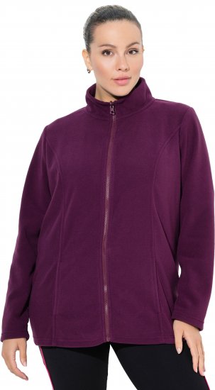 Ulla Popken Modular Fleece Zip Front Jacket Dark Cherry - Sviitrid ja dressipluusid - 