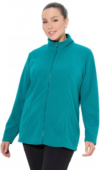 Ulla Popken Modular Fleece Zip Front Jacket Emerald - Sviitrid ja dressipluusid - 