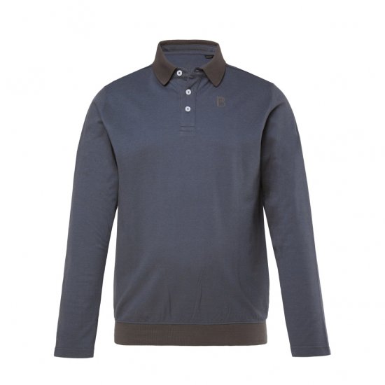 Boston Park Polo Shirt Long Sleeve Pique Grey - Polosärgid - Meeste suured polosärgid 2XL – 8XL