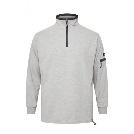 North Latitude Ottoman Sweatshirt Mid Grey - Sviitrid ja dressipluusid - Meeste suured kapuutsiga jakid suurustes 2XL – 14XL
