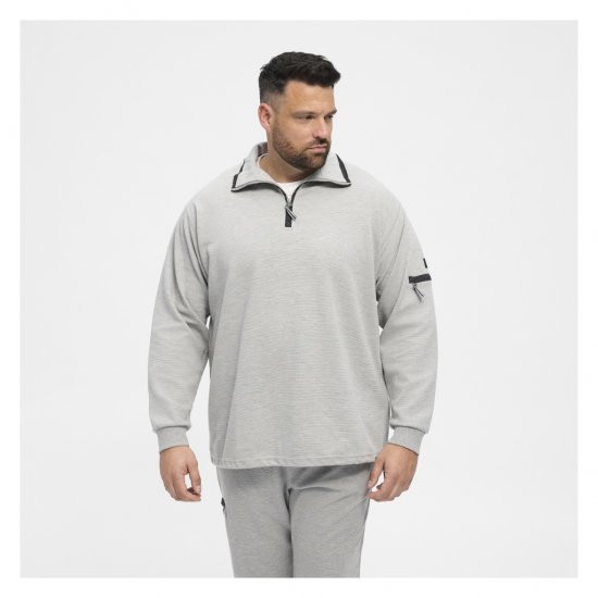 North Latitude Ottoman Sweatshirt Mid Grey - Sviitrid ja dressipluusid - Meeste suured kapuutsiga jakid suurustes 2XL – 14XL