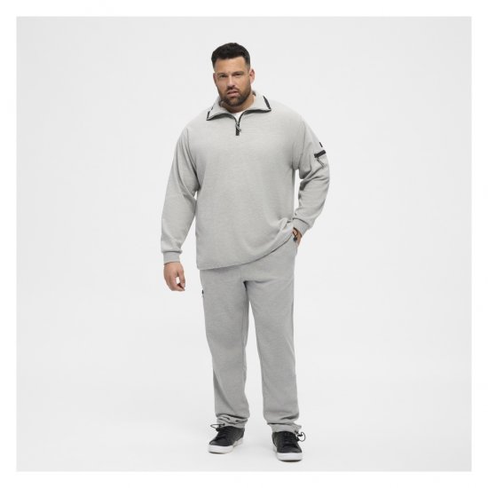 North Latitude Ottoman Sweatshirt Mid Grey - Sviitrid ja dressipluusid - Meeste suured kapuutsiga jakid suurustes 2XL – 14XL