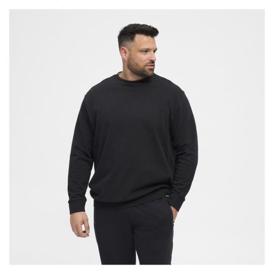 North Latitude Crew Neck Sweatshirt Black - Sviitrid ja dressipluusid - Meeste suured kapuutsiga jakid suurustes 2XL – 14XL