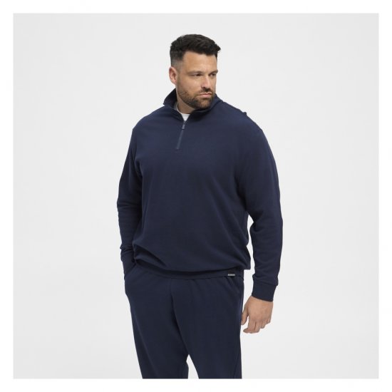 North Latitude Half-Zip Sweatshirt Navy Blue - Sviitrid ja dressipluusid - Meeste suured kapuutsiga jakid suurustes 2XL – 14XL