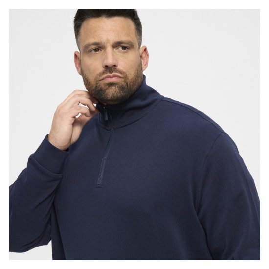 North Latitude Half-Zip Sweatshirt Navy Blue - Sviitrid ja dressipluusid - Meeste suured kapuutsiga jakid suurustes 2XL – 14XL