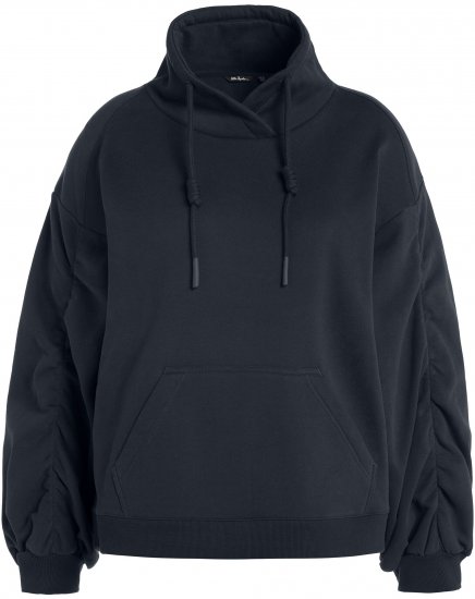 Ulla Popken Gathered Sleeve Oversized Fit Sweatshirt Navy - Sviitrid ja dressipluusid - 