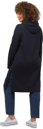 Ulla Popken Extra Long Abstract Graphic Hoodie Navy - Sviitrid ja dressipluusid - 