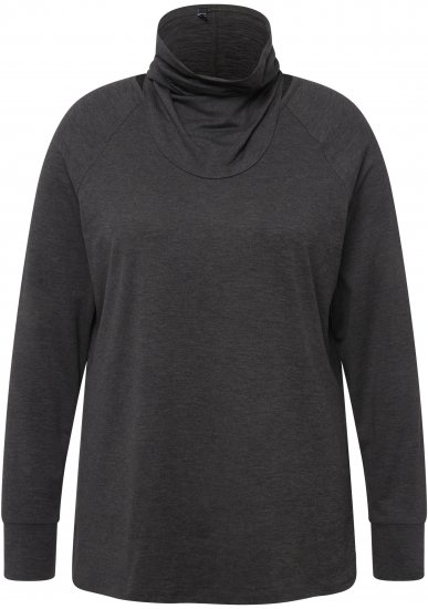 Ulla Popken Sweatshirt with Gaiter Black - Sviitrid ja dressipluusid - 