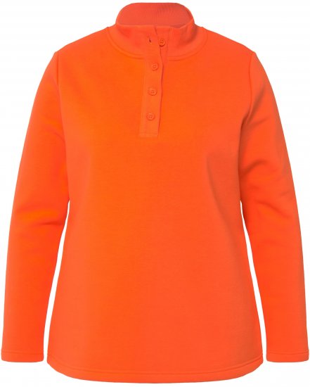 Ulla Popken Collared Long Sleeve Sweatshirt Tangerine - Sviitrid ja dressipluusid - 