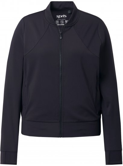 Ulla Popken Quick Drying College Collar Sweatshirt Black - Sviitrid ja dressipluusid - 