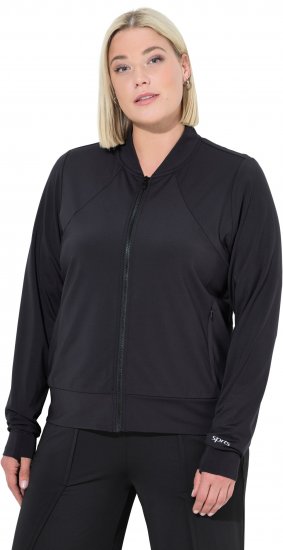 Ulla Popken Quick Drying College Collar Sweatshirt Black - Sviitrid ja dressipluusid - 