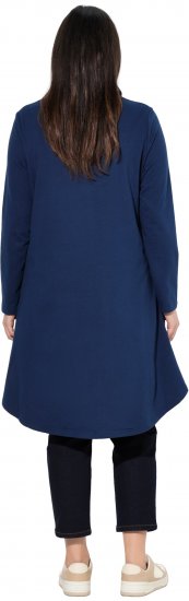 Ulla Popken Flounce Panel Long Sleeve Sweatshirt Dress Navy - Sviitrid ja dressipluusid - 