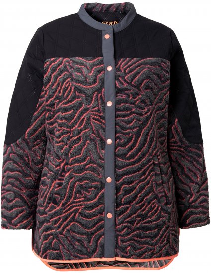 Ulla Popken Neon Tiger Stripe Jacket Black - Sviitrid ja dressipluusid - 