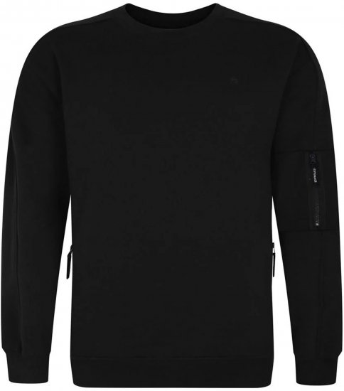 Espionage LW152 Sweatshirt Black - Sviitrid ja dressipluusid - Meeste suured kapuutsiga jakid suurustes 2XL – 14XL
