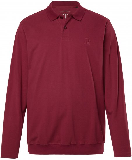 JP1880 Polo Shirt Pique Long Sleeve Red - Polosärgid - Meeste suured polosärgid 2XL – 8XL