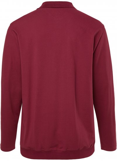 JP1880 Polo Shirt Pique Long Sleeve Red - Polosärgid - Meeste suured polosärgid 2XL – 8XL