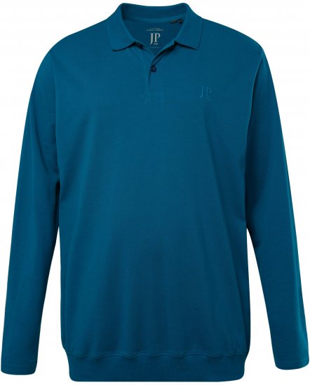 JP1880 Polo Shirt Long Sleeve Blue - Polosärgid - Meeste suured polosärgid 2XL – 8XL