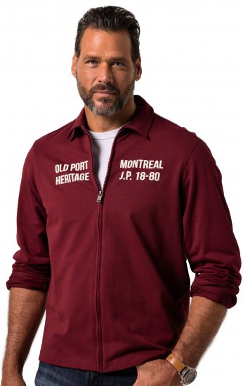 JP1880 Sweatshirt Long Sleeve Boxy Fit Red - Sviitrid ja dressipluusid - Meeste suured kapuutsiga jakid suurustes 2XL – 14XL