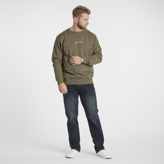 North Latitude Denim Logo Sweatshirt Dusty Olive Green TALL - TALL dressipluusid - 