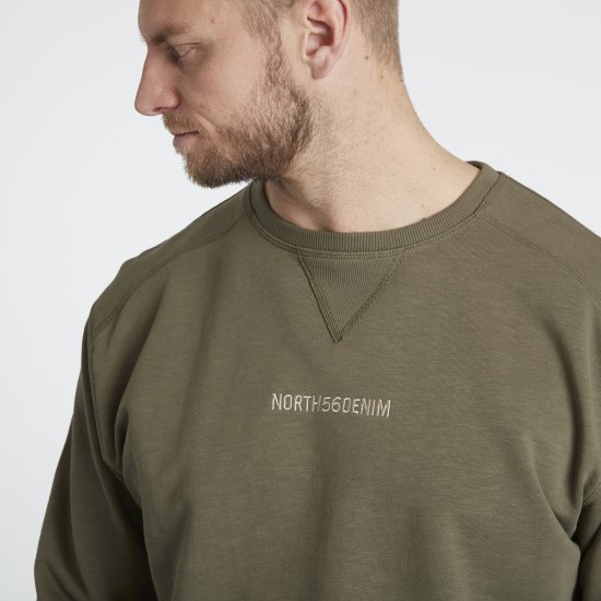 North Latitude Denim Logo Sweatshirt Dusty Olive Green TALL - TALL dressipluusid - 