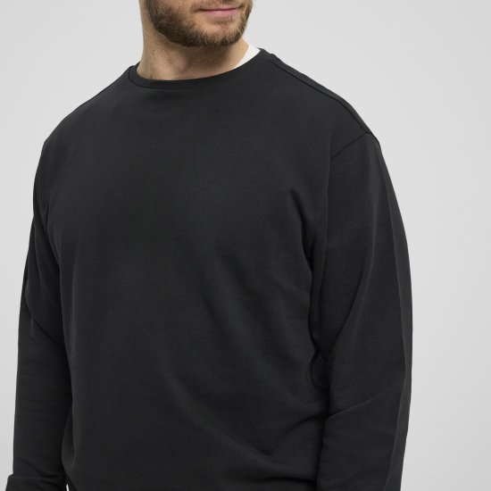 North Latitude Denim Crew Neck Sweatshirt Black TALL - TALL dressipluusid - 