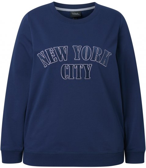 Ulla Popken NYC Embroidered Long Sleeve Sweatshirt Ink Blue - Sviitrid ja dressipluusid - 