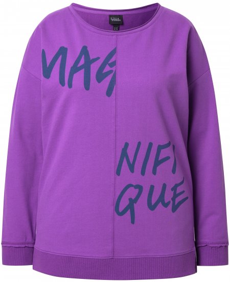 Ulla Popken Magnifique Split Style Sweatshirt Purple - Sviitrid ja dressipluusid - 