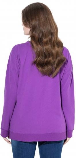 Ulla Popken Magnifique Split Style Sweatshirt Purple - Sviitrid ja dressipluusid - 