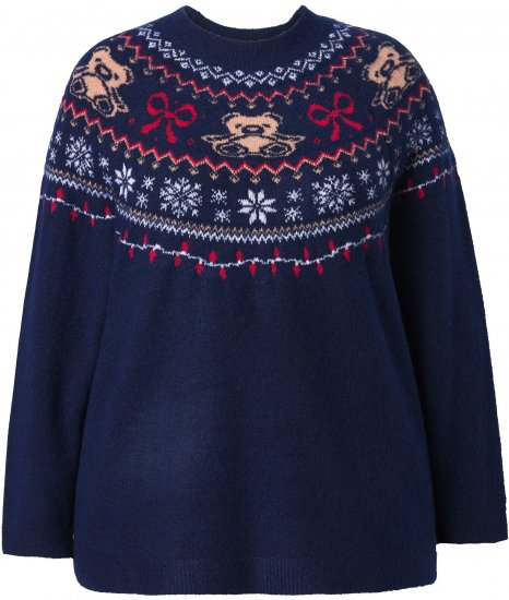 Ulla Popken Norwegian Style Christmas Sweater Blue - Sviitrid ja dressipluusid - 