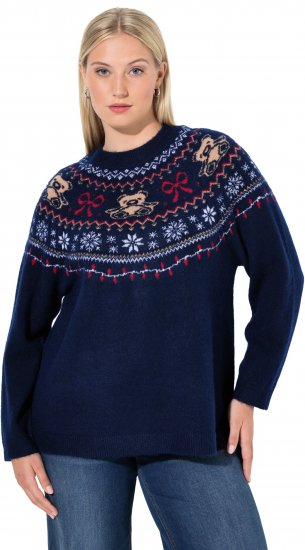 Ulla Popken Norwegian Style Christmas Sweater Blue - Sviitrid ja dressipluusid - 