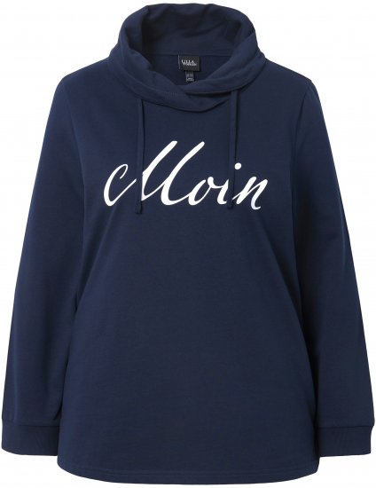 Ulla Popken Moin Graphic Sweatshirt Navy - Sviitrid ja dressipluusid - 