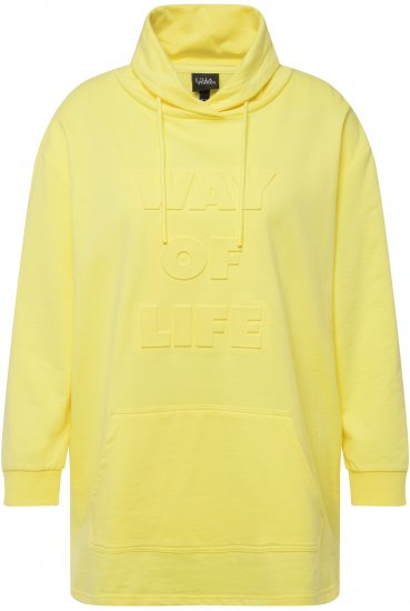 Ulla Popken Embossed Letter Sweatshirt Lemon Yellow - Sviitrid ja dressipluusid - 