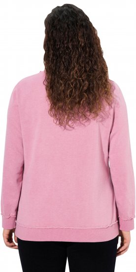 Ulla Popken Graphic BE UNIQUE Inverted Seam Sweatshirt Raspberry - Sviitrid ja dressipluusid - 