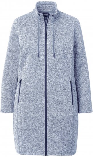 Ulla Popken Longline Knit Fleece Jacket Sky Blue - Sviitrid ja dressipluusid - 