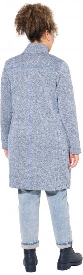 Ulla Popken Longline Knit Fleece Jacket Sky Blue - Sviitrid ja dressipluusid - 