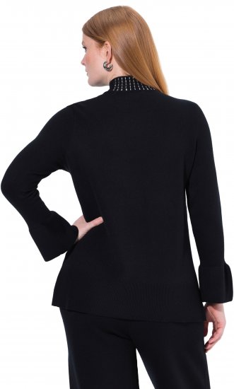 Ulla Popken Flared Sleeve Turtleneck Sweater Black - Sviitrid ja dressipluusid - 