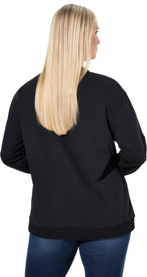 Ulla Popken Sparkling Sequin Bows Christmas Sweatshirt Black - Sviitrid ja dressipluusid - 