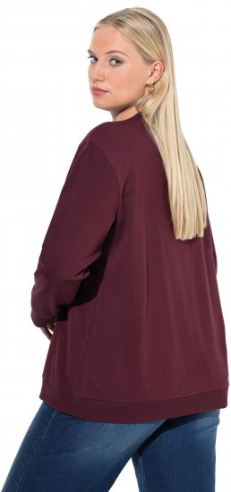 Ulla Popken Sparkling Sequin Bows Christmas Sweatshirt Plum - Sviitrid ja dressipluusid - 