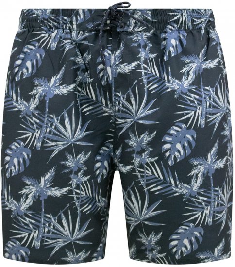 D555 Cleethorpes Hawaii Printed Swimshorts Navy - Ujumispüksid - Meeste Suured Ujumispüksid