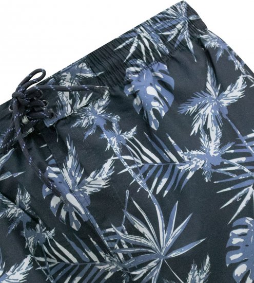 D555 Cleethorpes Hawaii Printed Swimshorts Navy - Ujumispüksid - Meeste Suured Ujumispüksid
