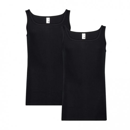 Adamo Royal Fine Ribbed Undershirt 2-Pack Black - Aluspesu ja ujumisriided - Aluspesu 2XL-8XL