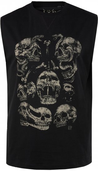 JP1880 Tanktop Skulls Black - T-särgid - Suured T-särgid 2XL – 14XL